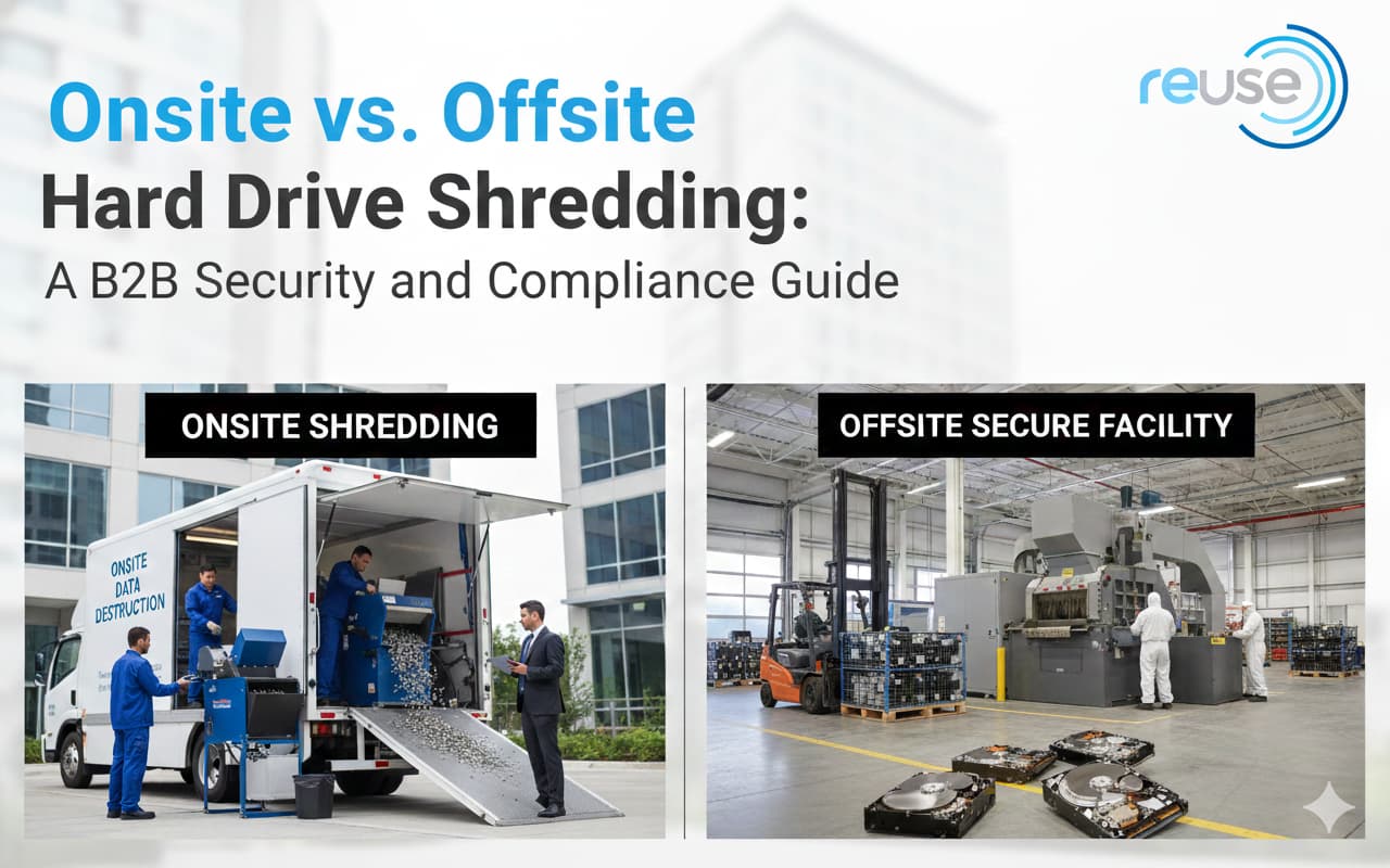 Onsite vs. Offsite Hard Drive Shredding: A B2B Security and Compliance Guide